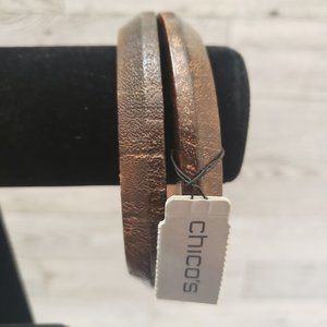 Chicos Wood Bangle Bracelet set of 2 Kerra Nosz wood look stackable one has tag